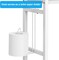 3-Tier Over-The-Toilet Storage Shelf with Adjustable Feet | Anti-Tip Bathroom Organizer | White Scandinavian-Style Space-Saving Shelf for Bathroom, Laundry Room